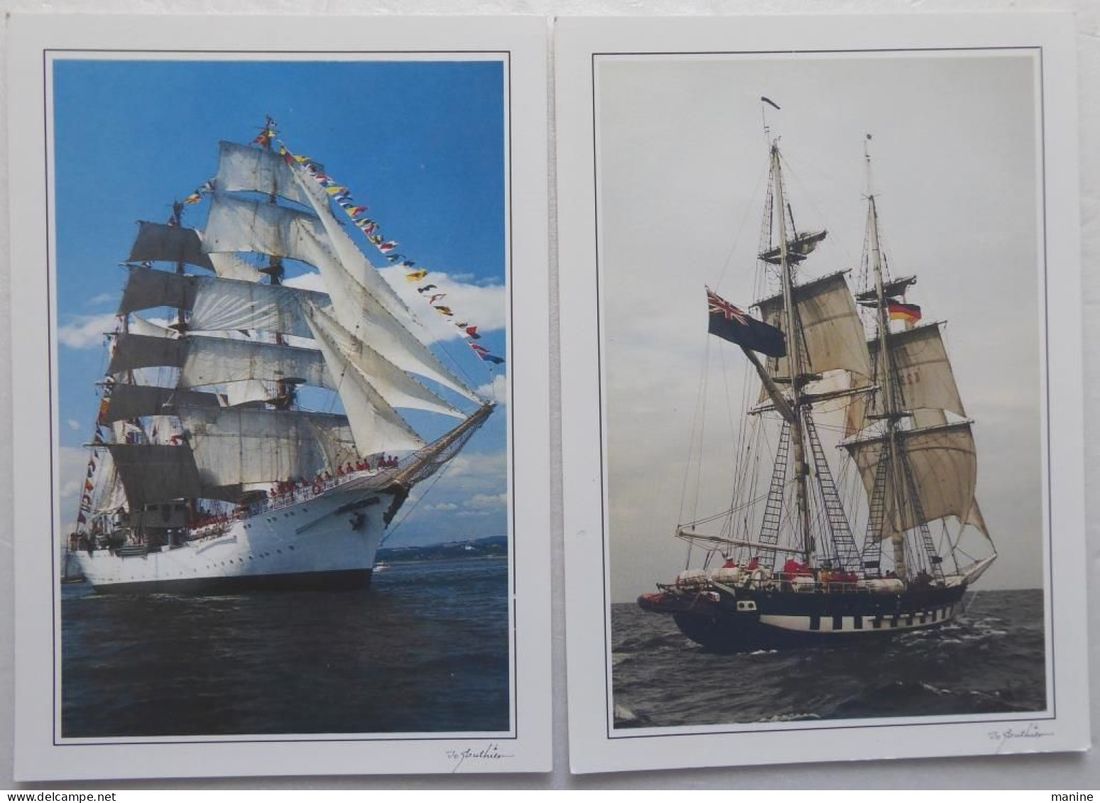 Les Grands Voiliers Du Monde - Lot De 10 Cartes Postales Jo Gauthier - Sailing Vessels