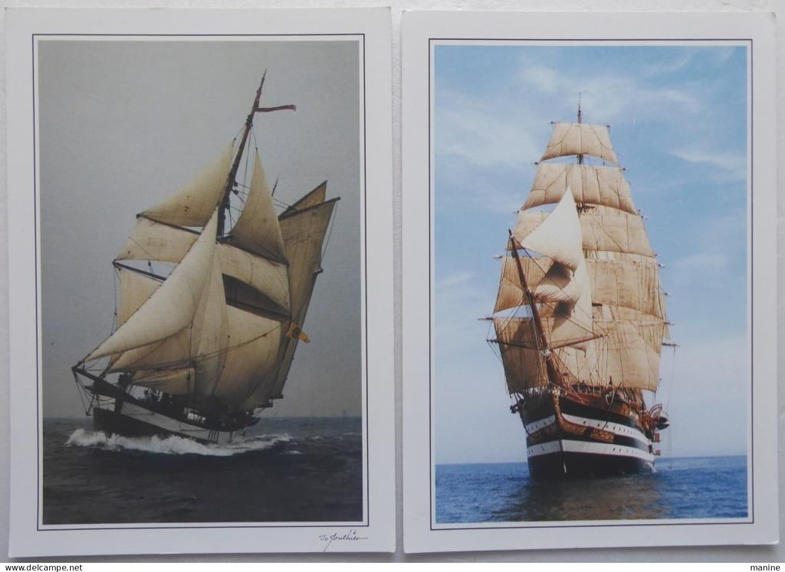 Les Grands Voiliers Du Monde - Lot De 10 Cartes Postales Jo Gauthier - Sailing Vessels