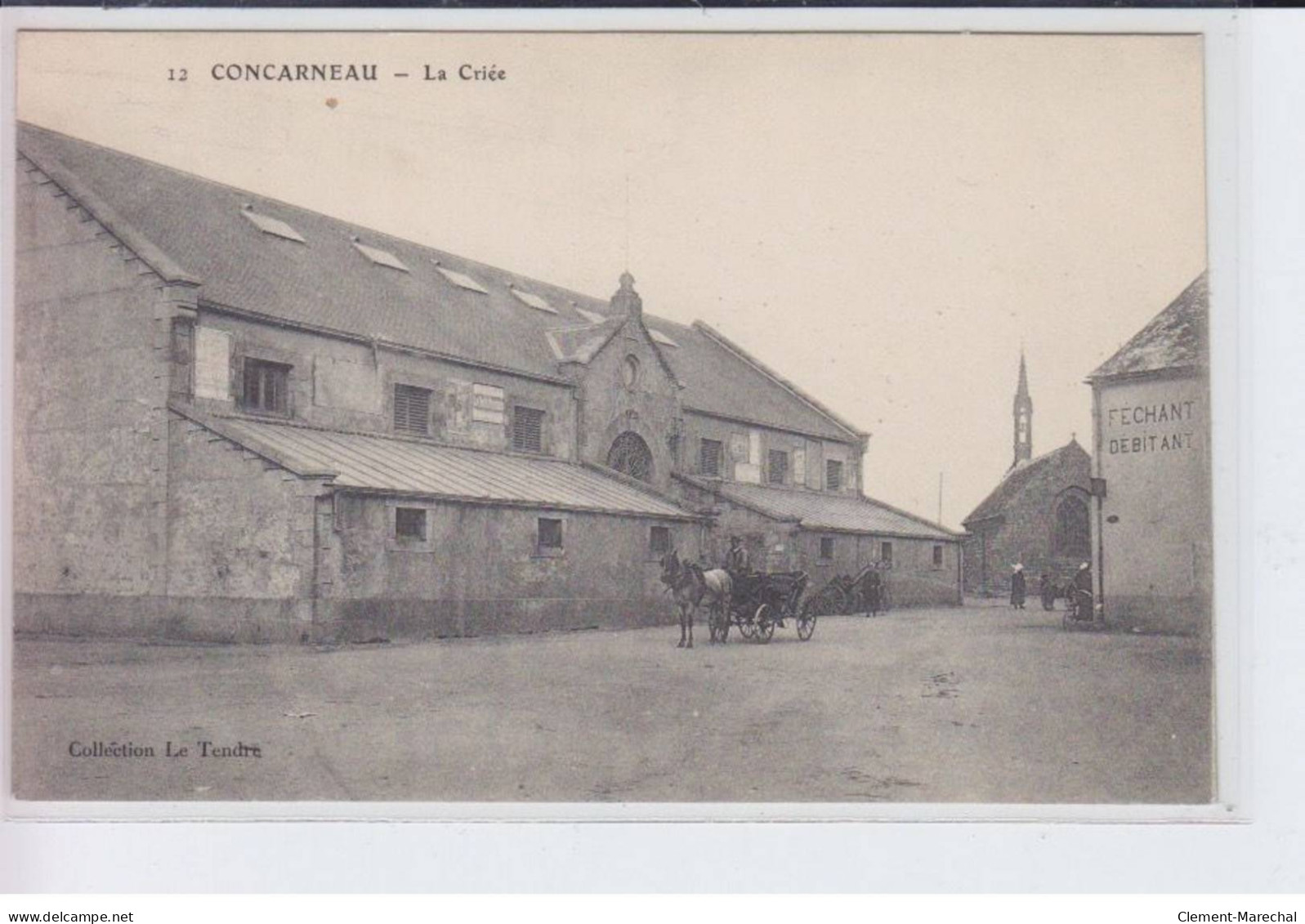 CONCARNEAU: La Criée, Attelage - Très Bon état - Concarneau