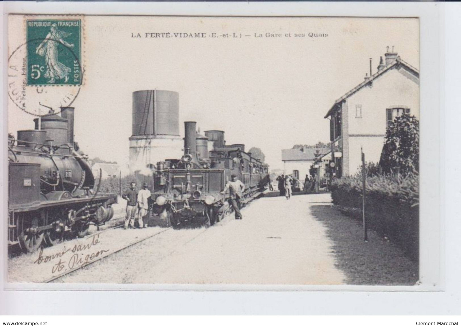 LA FERTE-VIDAME: La Gare Et Ses Quais, Trains - Très Bon état - Autres & Non Classés