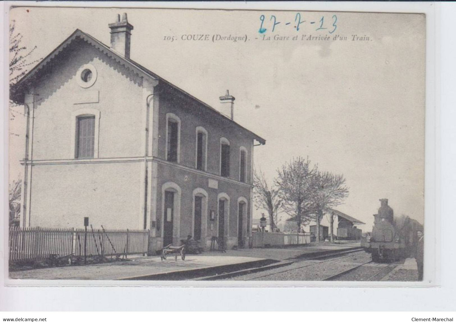 COUZE: La Gare Et L'arrivée D'un Train - Très Bon état - Andere & Zonder Classificatie