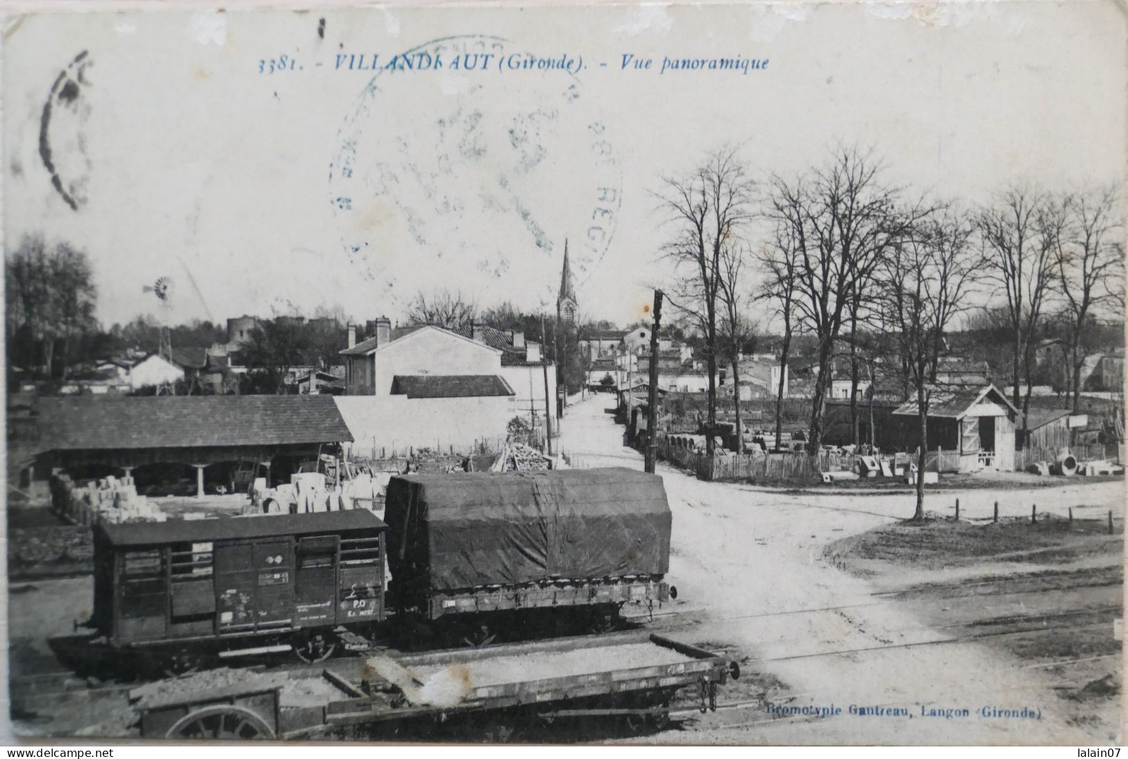 C. P. A. : 33 : VILLANDRAULT : Vue Panoramique Depuis La Gare, Train,en 1914 - Sonstige & Ohne Zuordnung