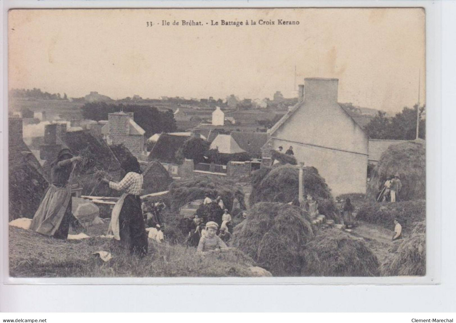 ILE DE BREHAT: Le Battage à La Croix Kerano - Très Bon état - Ile De Bréhat