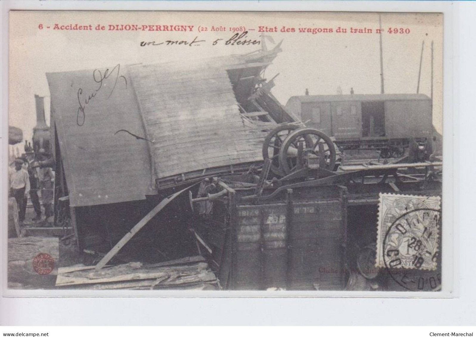 DIJON: Accident Dijon-perrigny, état Des Wagons Du Train N°4930 - Très Bon état - Dijon