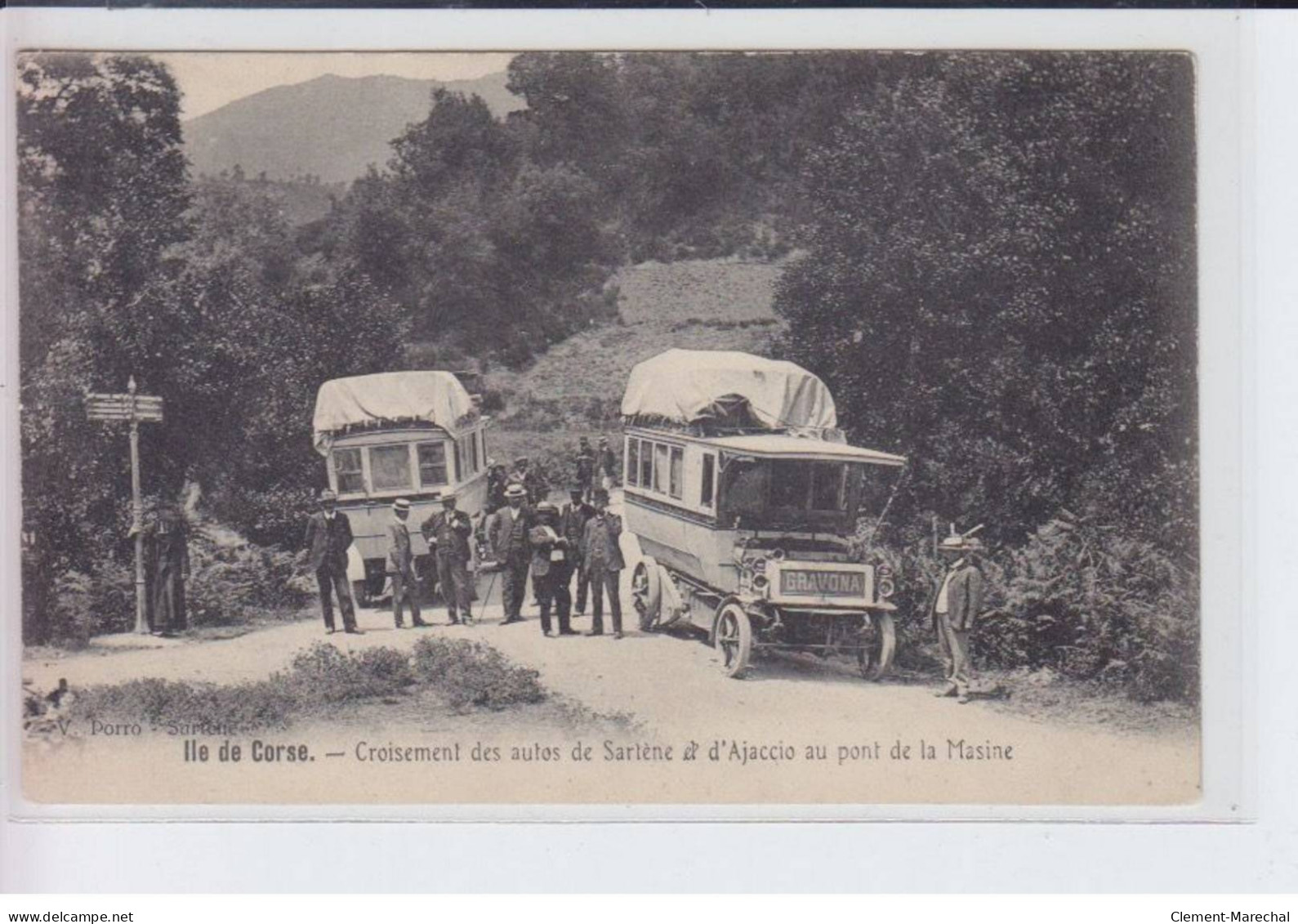 SARTENE: Croisement Des Autos De Sartène Et D'ajaccio Au Pont De La Masine - état - Sartene