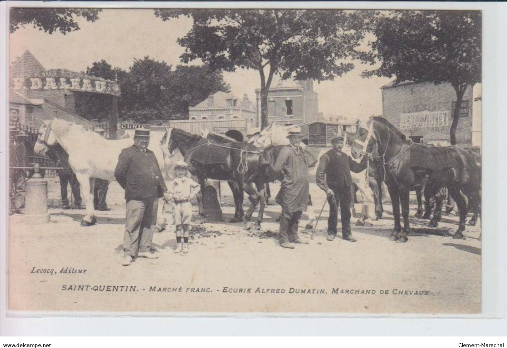 SAINT-QUENTIN - Marché Franc, Ecurie Alfred Dumatin, Marchand De Chevaux - Très Bon état - Saint Quentin