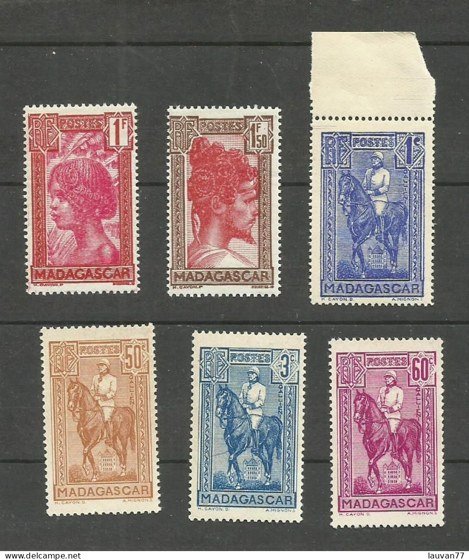 MADAGASCAR N°175A, 176A, 183, 190, 214, 216 NEUFS** Cote 4.40€ - Nuovi