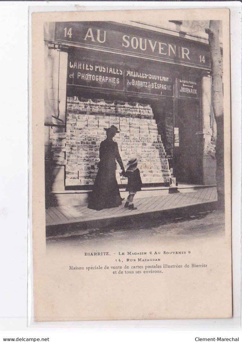 BIARRITZ - Le Magasin "Au Souvenir" - Maison Spéciale De Vente De Cartes Postales - Très Bon état - Biarritz