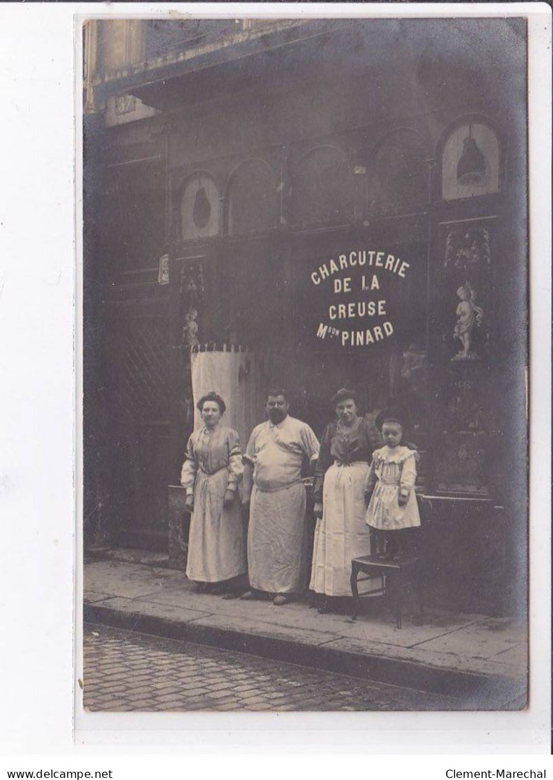 PARIS - Carte - Photo - Pinard - Charcutier - 37 Rue Saint Louis En L'Ile - Très Bon état - District 04