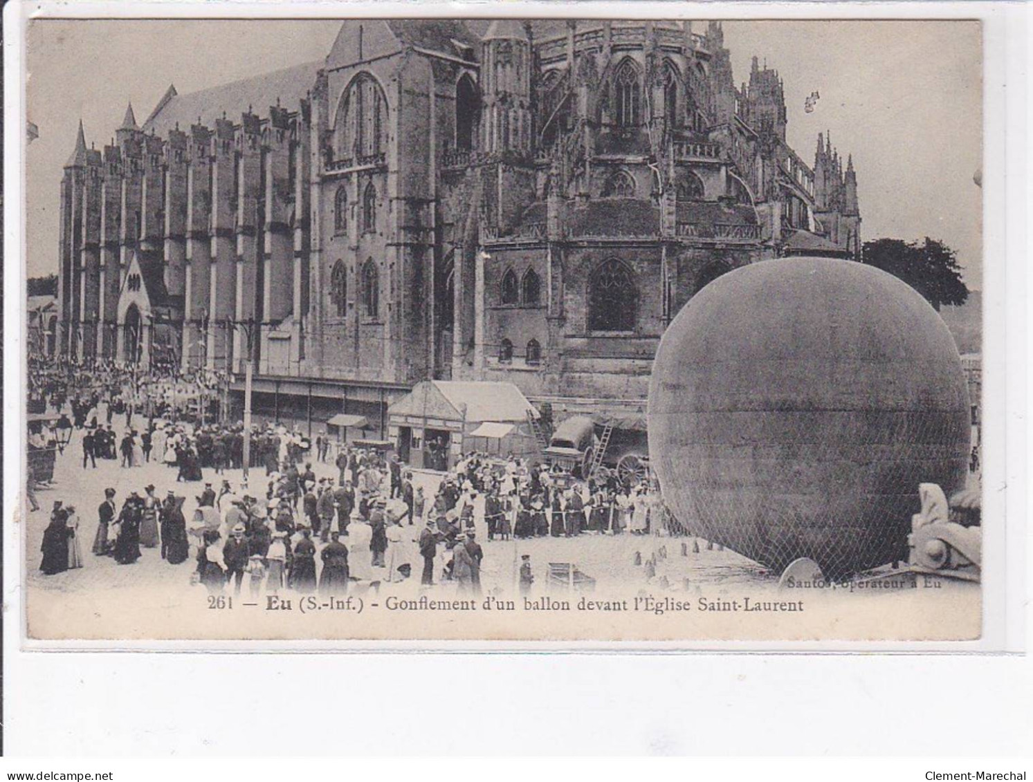 EU - Gonflement D'un Ballon Devant L'Eglise Saint Laurent - Très Bon état - Other & Unclassified