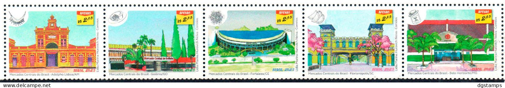 Brasil - Brazil 2023. Central Markets. / Mecados Centrales. - Unused Stamps