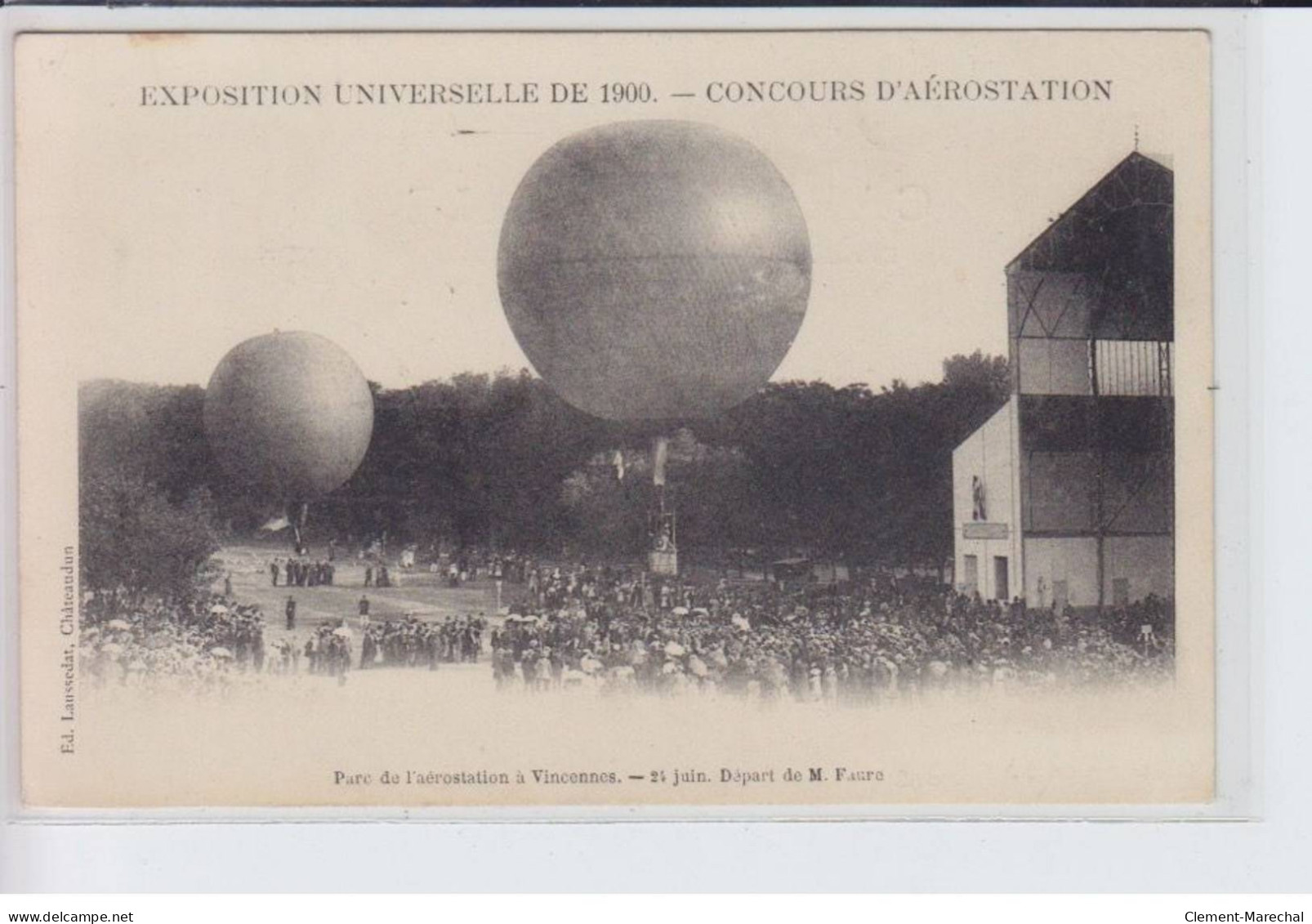 VINCENNES: Exposition Universelle De 1900 Concours D'aérostation , Ballon Rond - Très Bon état - Vincennes