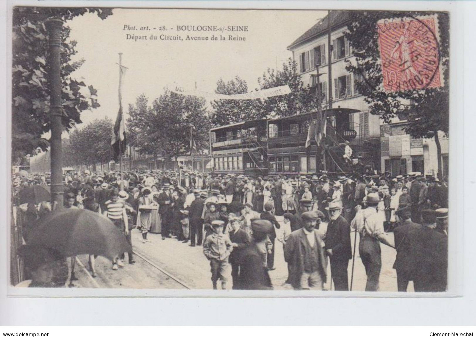 BOULOGNE-BILLANCOURT: Départ Du Circuit, Avenue De La Reine, Tramway - Très Bon état - Boulogne Billancourt