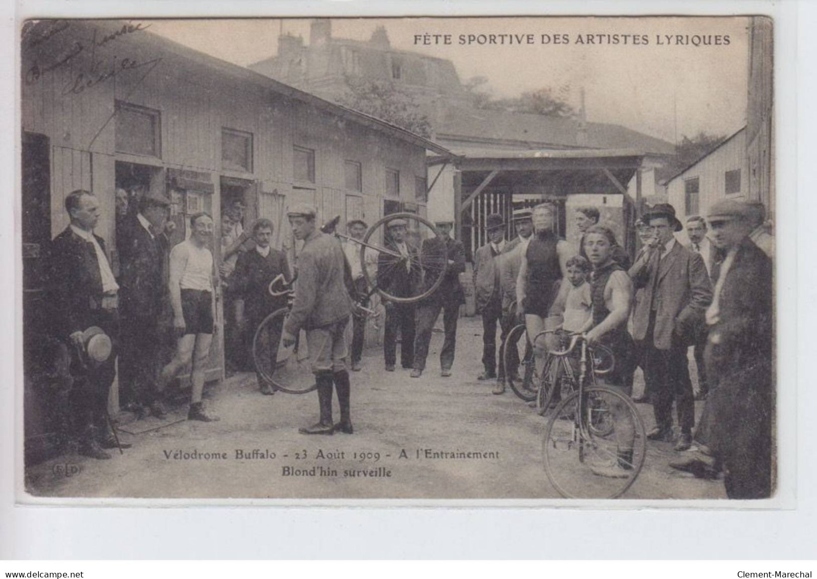 HAUTS-de-SEINE: Fête Sportive Artistes Lyriques Vélodrome Buffalo 23 Août 1909 A L'entrainement Blond'hin- Très Bon état - Sonstige & Ohne Zuordnung