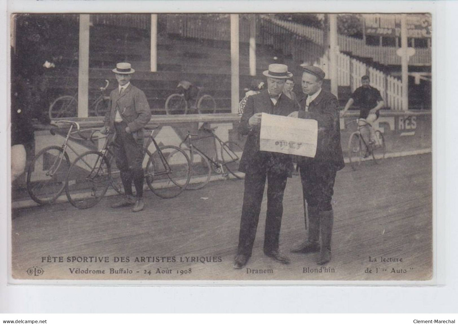 HAUTS-de-SEINE: Fête Sportives Artistes Lyriques Vélodrome Buffalo 23aout1909 Dranem Blond'hin -très Bon état - Autres & Non Classés