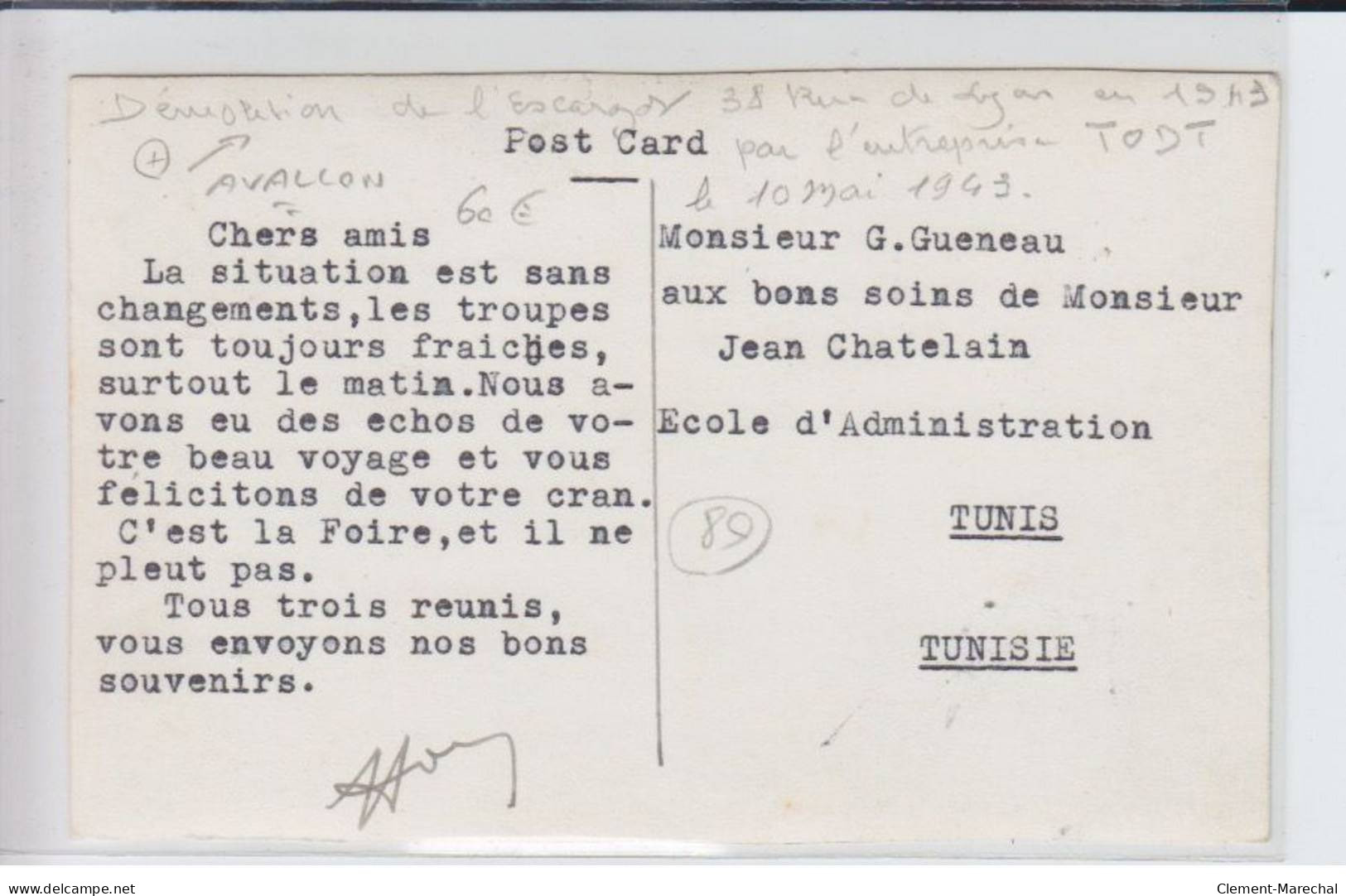 AVALLON: Démolition De L'escargot, Entreprise TODT, 10 Mai 1943 - Très Bon état - Avallon