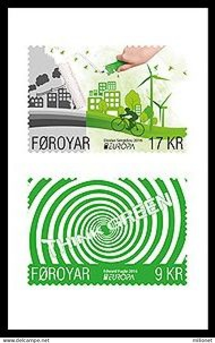 SALE!!! ISLAS FEROE FAROE ISLANDS 2016 EUROPA CEPT Think Green 2 Stamps From Booklet ** - 2016