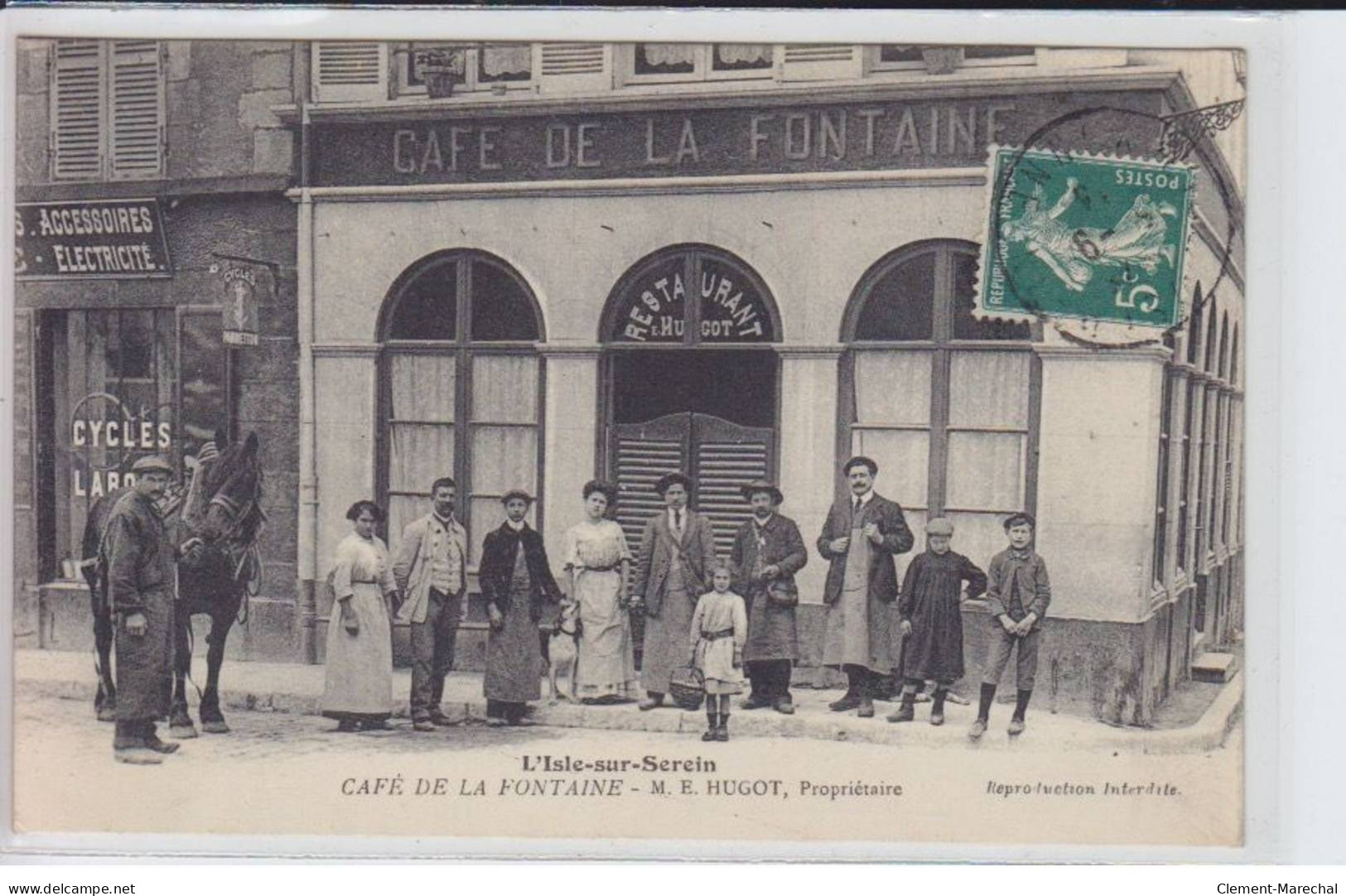 L'ISLE-sur-SEREIN: Café De La Fontaine, Restaurant Hugot - Très Bon état - L'Isle Sur Serein