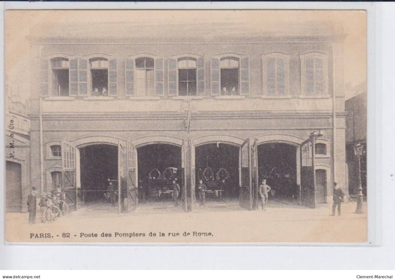 PARIS: Poste Des Pompiers De La Rue De Rome - Très Bon état - Andere & Zonder Classificatie