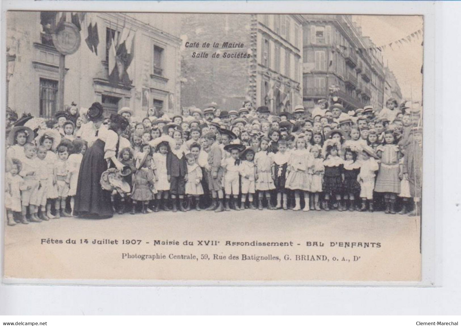 PARIS: 14 Juillet 1907, Mairie Du XVII Arrondissement, Bal D'entanfs - Très Bon état - Andere & Zonder Classificatie