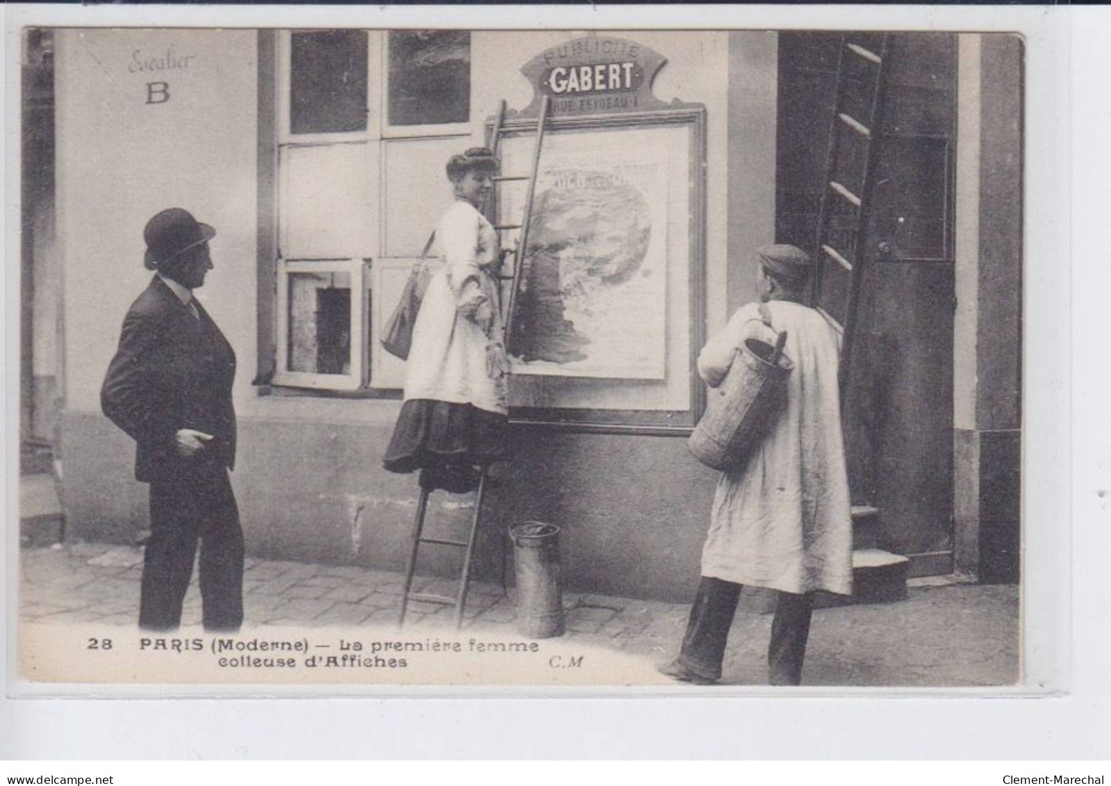 PARIS: Gabert, La Prmeiere Colleuse D'affiche, Publicité- Très Bon Etat - Andere & Zonder Classificatie