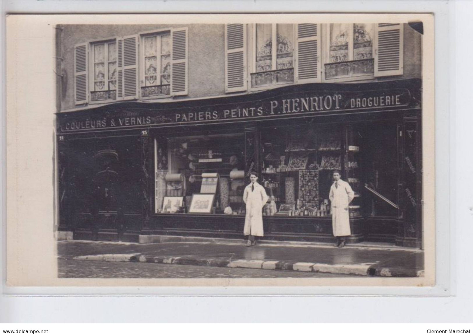 CHALONS-sur-MARNE: Carte Photo De La Droguerie P. Henriot, 36-23 Faubourg De Marne (papiers Peints) - Très Bon état - Châlons-sur-Marne