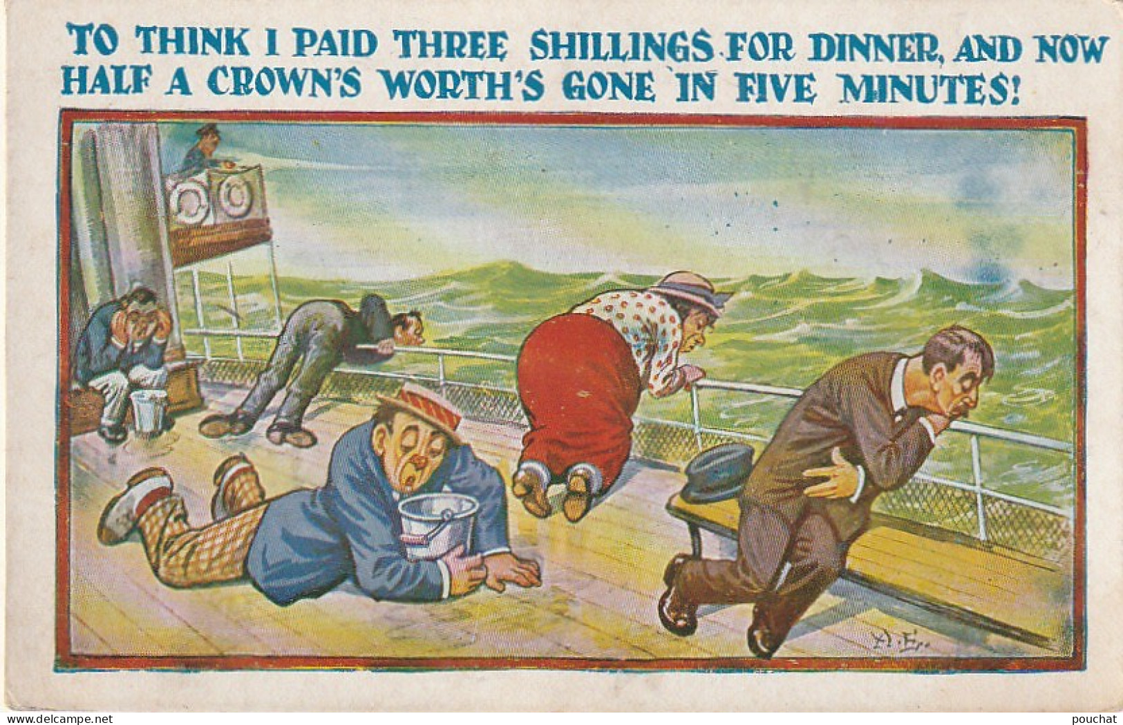 HO Nw (4) " TO THINK I PAID THREE SHILLINGS.. "-  REPAS PAR DESSUS MER - ILLUSTRATEUR - SERIE N° 2501 - Humour