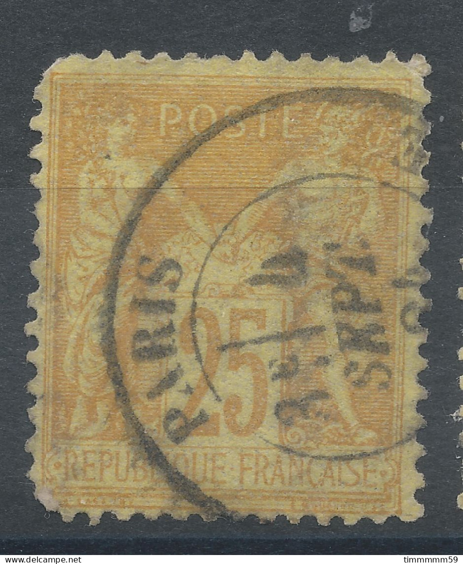 Lot N°82871   N°92, Oblitéré Cachet à Date De PARIS - 1876-1898 Sage (Type II)