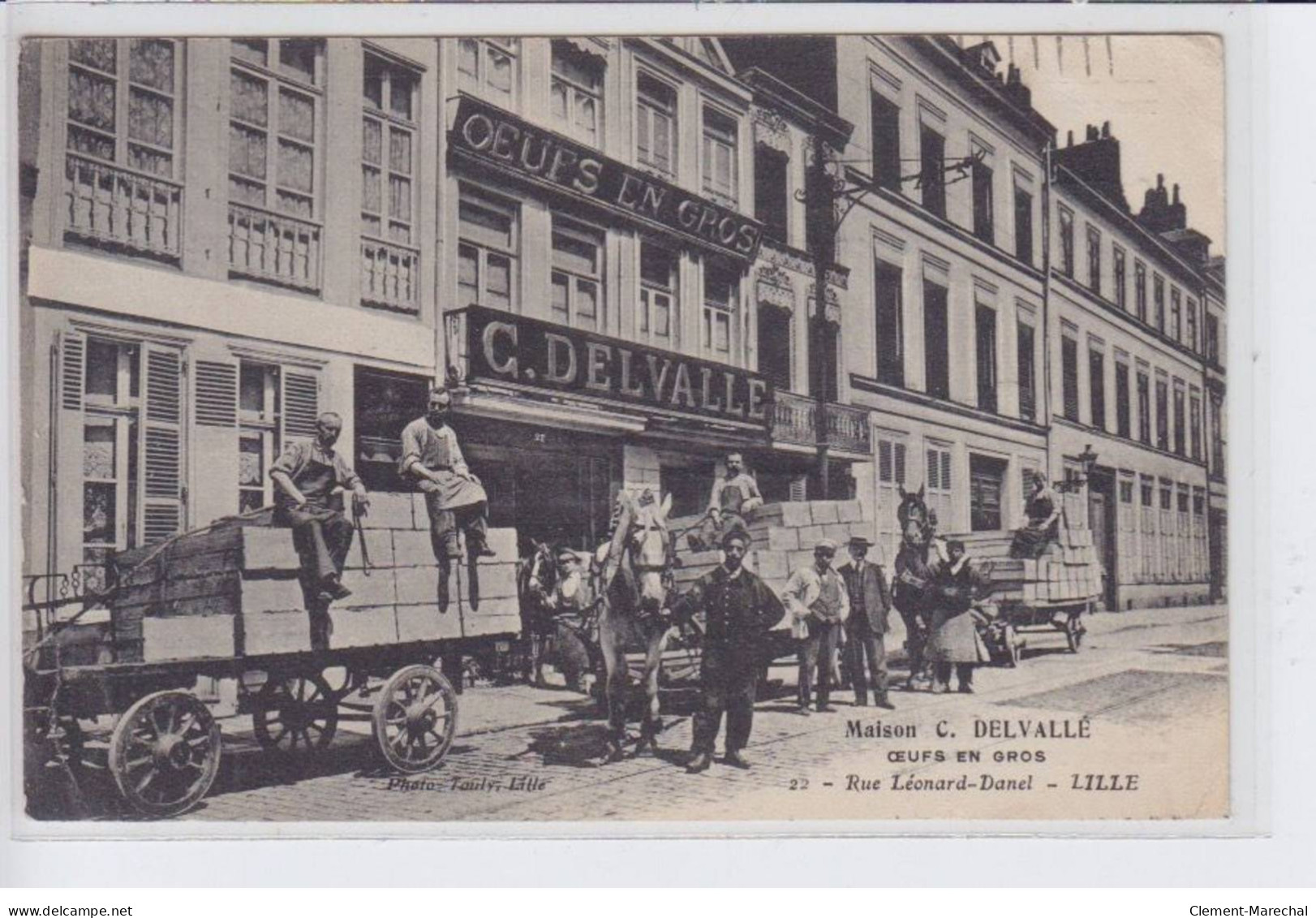 LILLE: Maison C. Delvallé, Oeufs En Gros, 22 Rue Léonard-danel - état - Lille