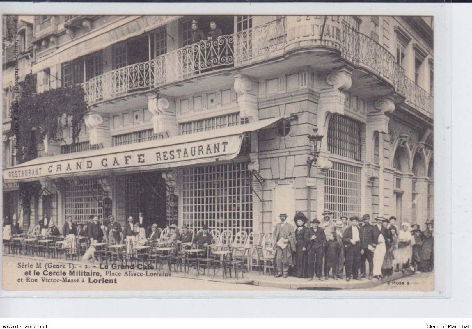 LORIENT: Restaurant Grand Café Et Le Cercle Militaire Place Alsace-lorraine Rue Victor Massé - Très Bon état - Lorient