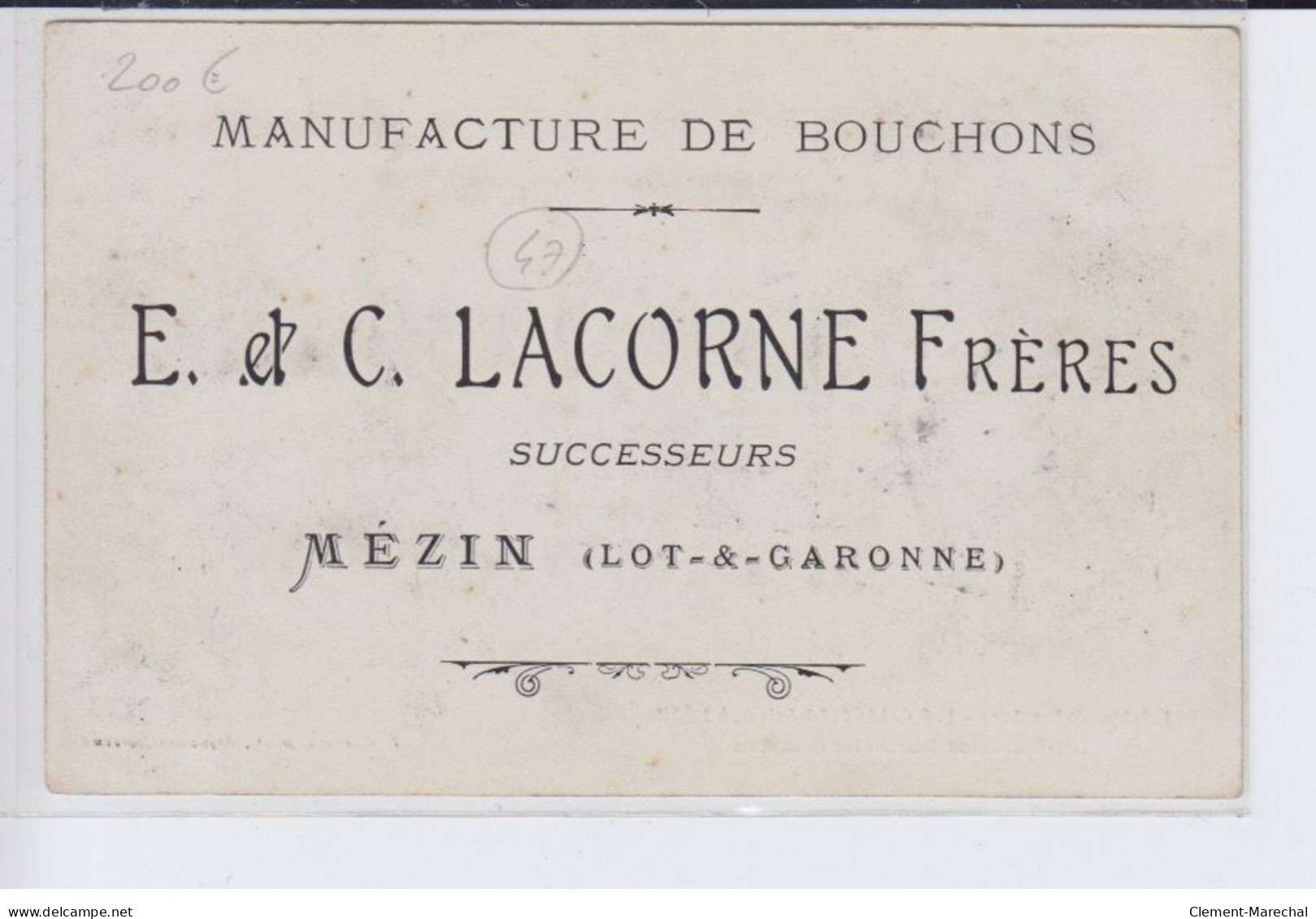 MEZIN: Fabrique De Bouchons E. Et C. Lacorne Frères, Les Machines à Tourner Les Bouchons - Très Bon état - Altri & Non Classificati