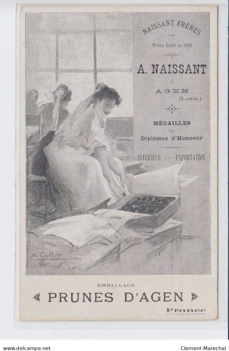 AGEN: A. Naissant, Naissant Frères, Médailles Et Driplôme D'honneur, Prunes D'agen, Publicité - Très Bon état - Agen