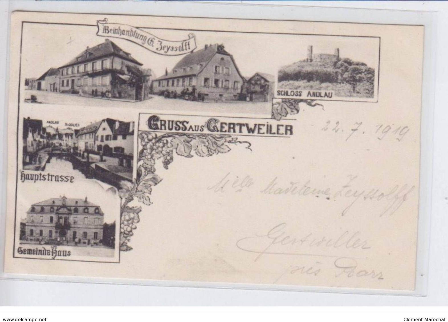 GERTWEILER: Gruss Aus Gertweiler, Schloss Andlau, Hauptstrasse, Geleindehaus - Très Bon état - Other & Unclassified