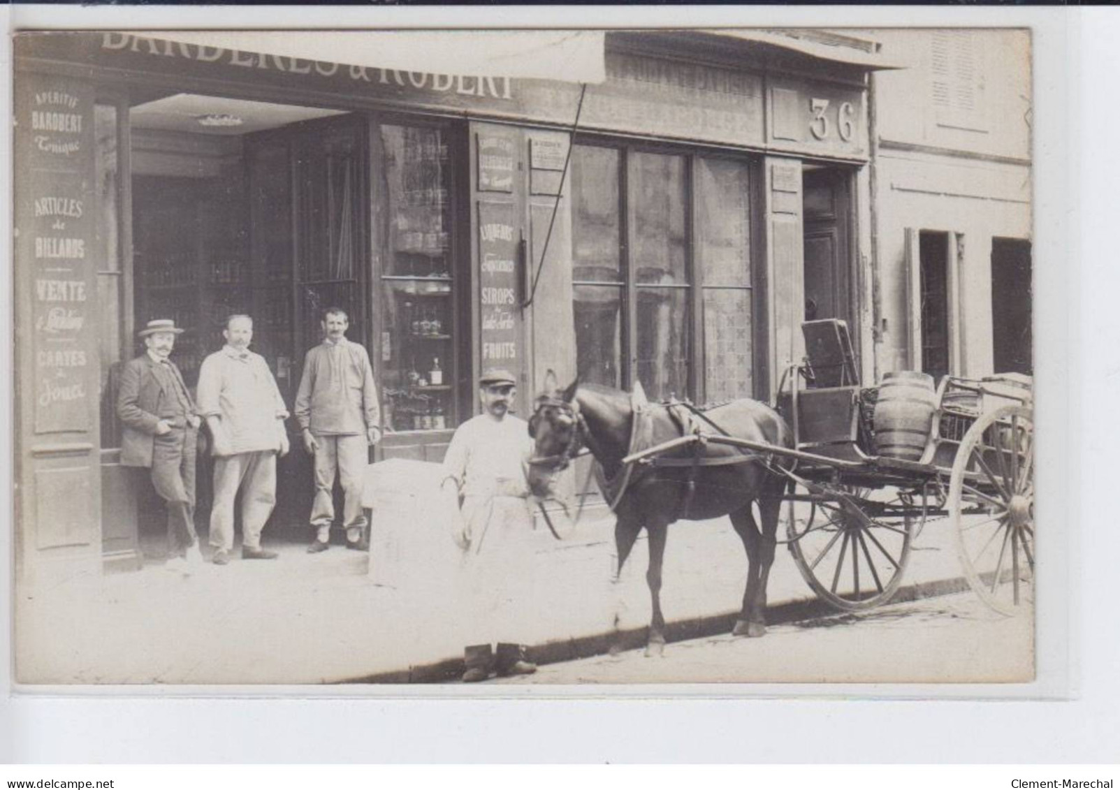 FRANCE: Danderlot Et Rodert(?), Attelage, Apéritif Barobert, Articles De Billards, Cartes à Jouer - Très Bon état - Fotos