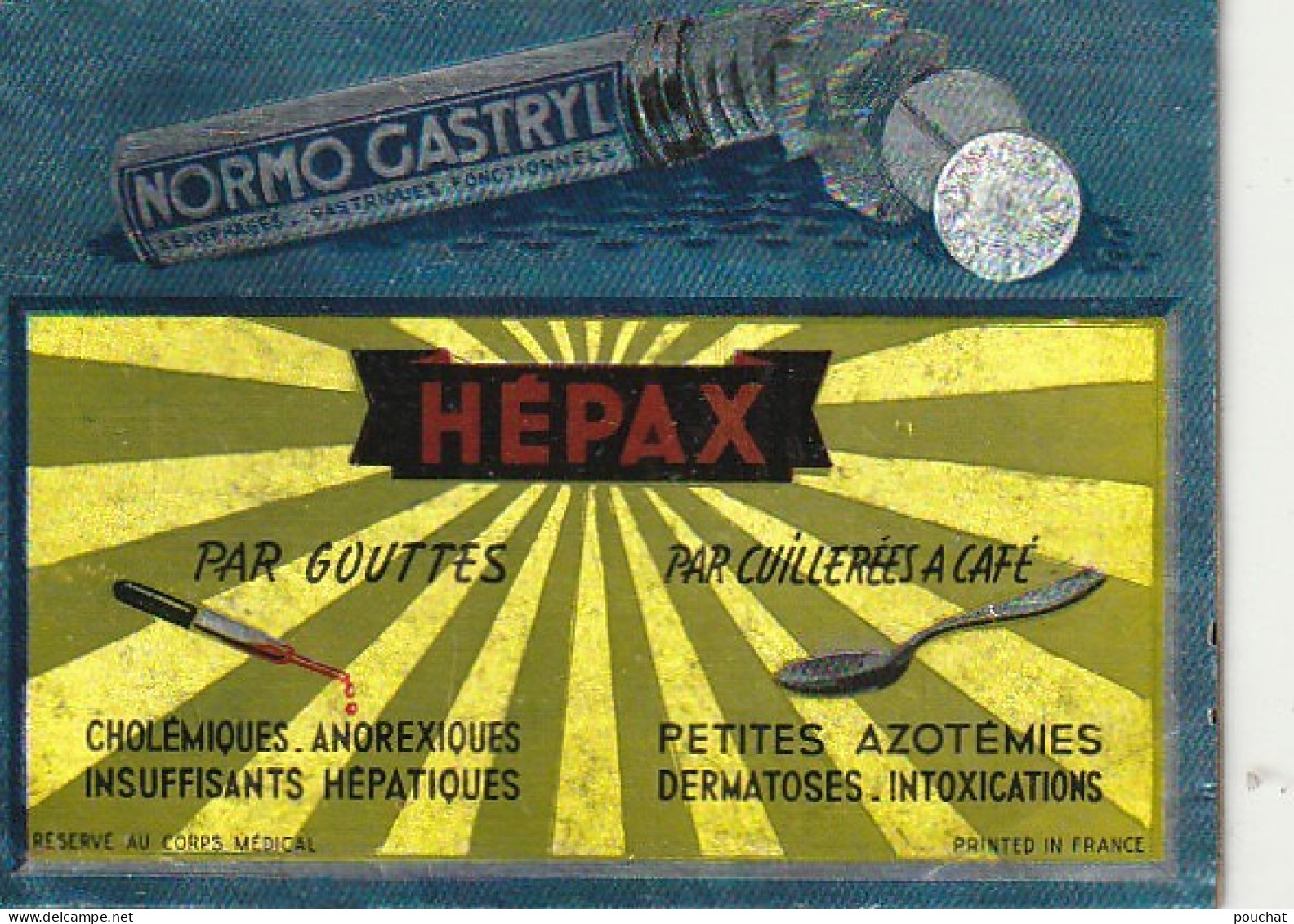 HO Nw (6) CALENDRIER PUBLICITAIRE 1951 NORMOGASTRYL , HEPAX - ILLUSTRATION CATHEDRALE NOTRE DAME DE PARIS - Small : 1941-60