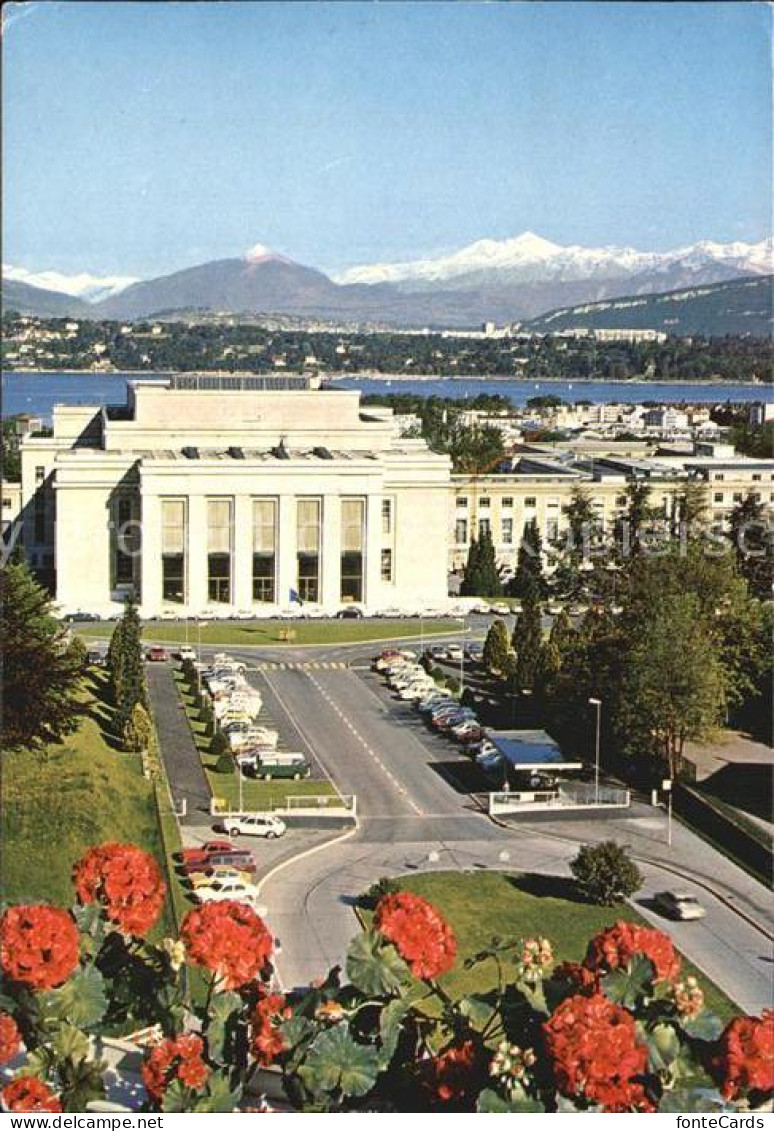 12592174 Geneve GE Le Palais Des Nations Et Le Mont Blanc Geneve - Sonstige & Ohne Zuordnung