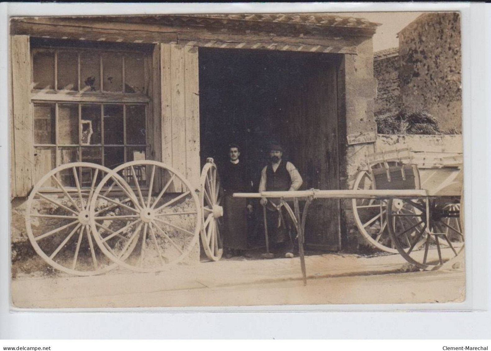 FRANCE: Charons, Fabricant De Roues (?) Tombereau Boeuf à Vendre - Très Bon état - Photos