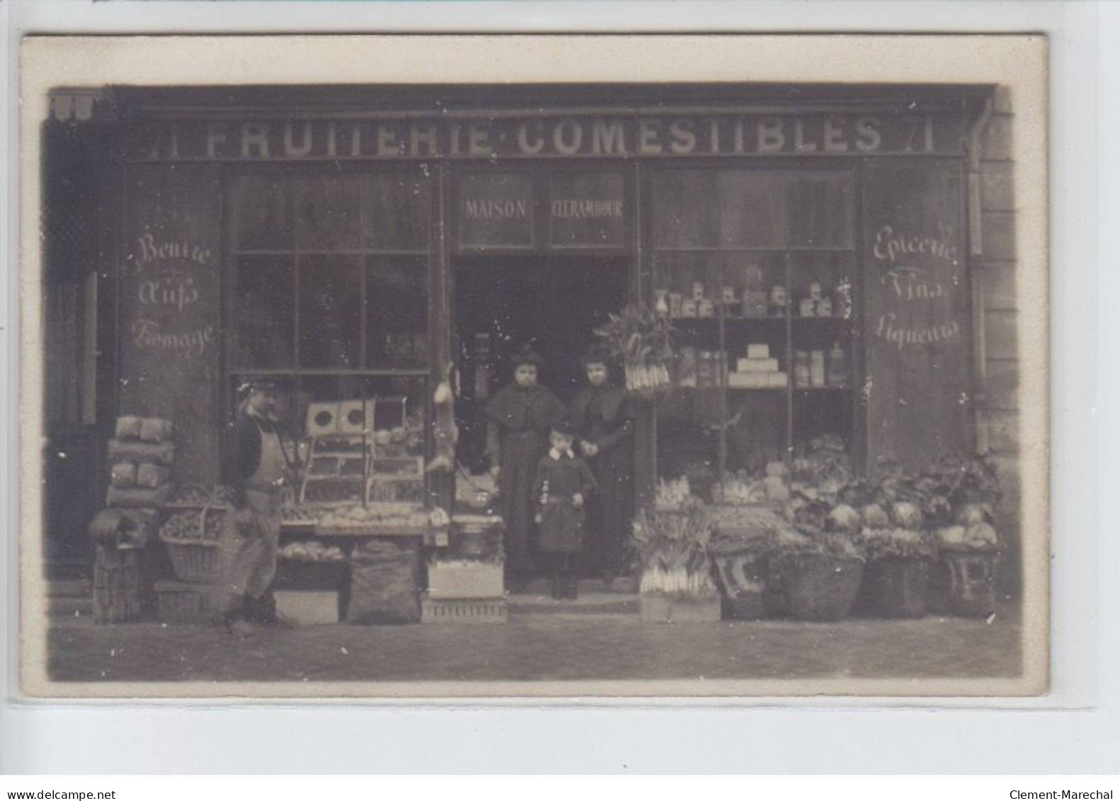 FRANCE: Fruiterie Comestibles, Maison Clérambour, épicerie Vins Liqueurs - Très Bon état - Fotos