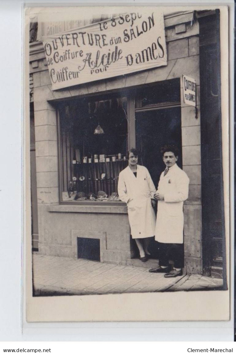 FRANCE: Le 8 Septembre Ouverture D'un Salon De Coiffure Alcide Coiffeur Pour Dames - Très Bon état - Photos