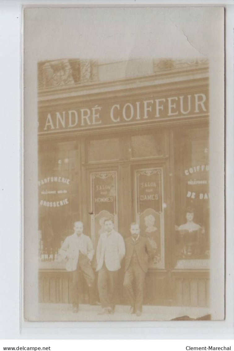 FRANCE: André Coiffeur, Parfumerie Brosserie Salon Pour Hommes Et Dames - état - Foto