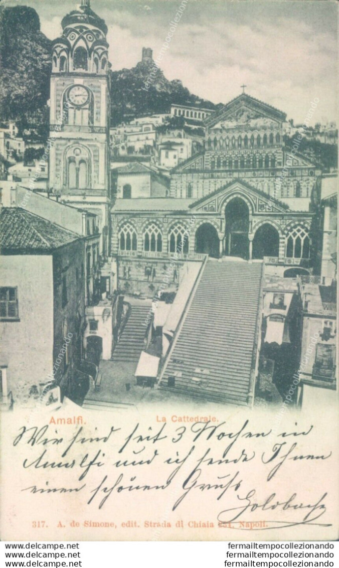 Aa165 Cartolina Amalfi La Cattedrale 1902 Provincia Di Salerno - Salerno