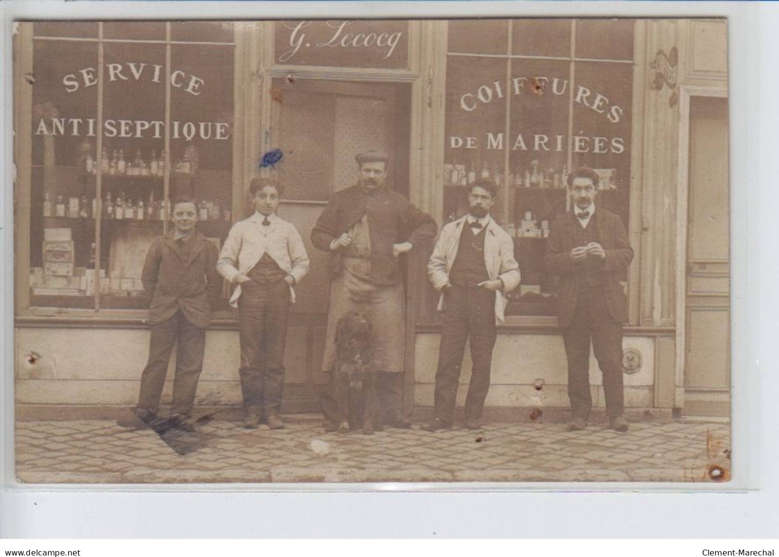 FRANCE - Coiffeur Raymond Plein, G. Lecocq, Service Antiseptique, Coiffures De Mariées Chien - état - Foto