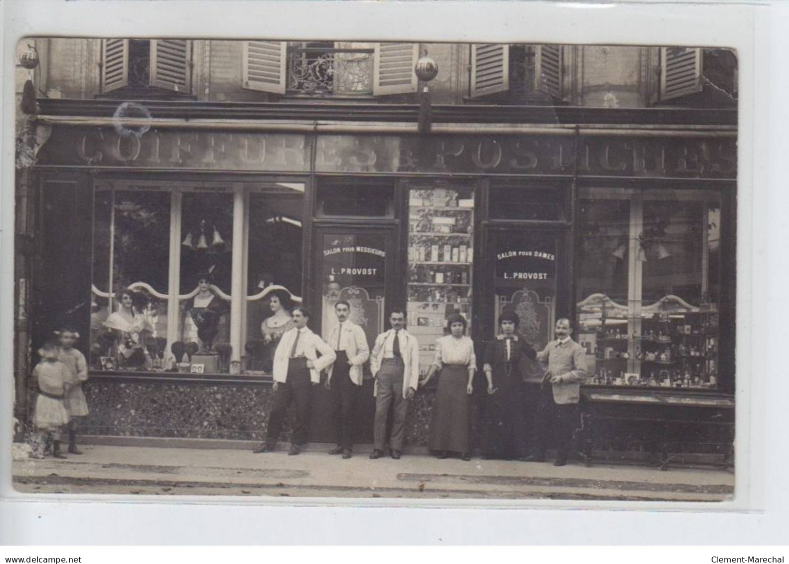 FRANCE - Coiffures Et Postiches, Salon Pour Messieurs Et Dames L. PROVOST - état - Foto