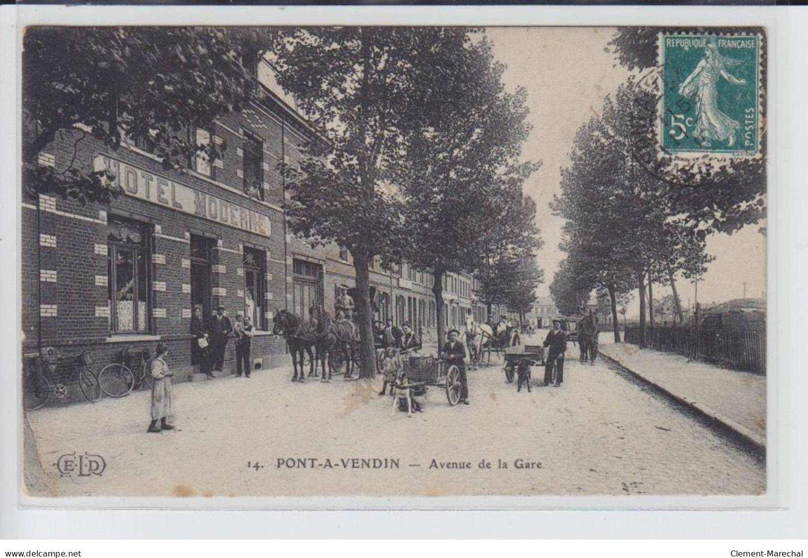 PONT-A-VENDIN: Avenue De La Gare - état - Other & Unclassified