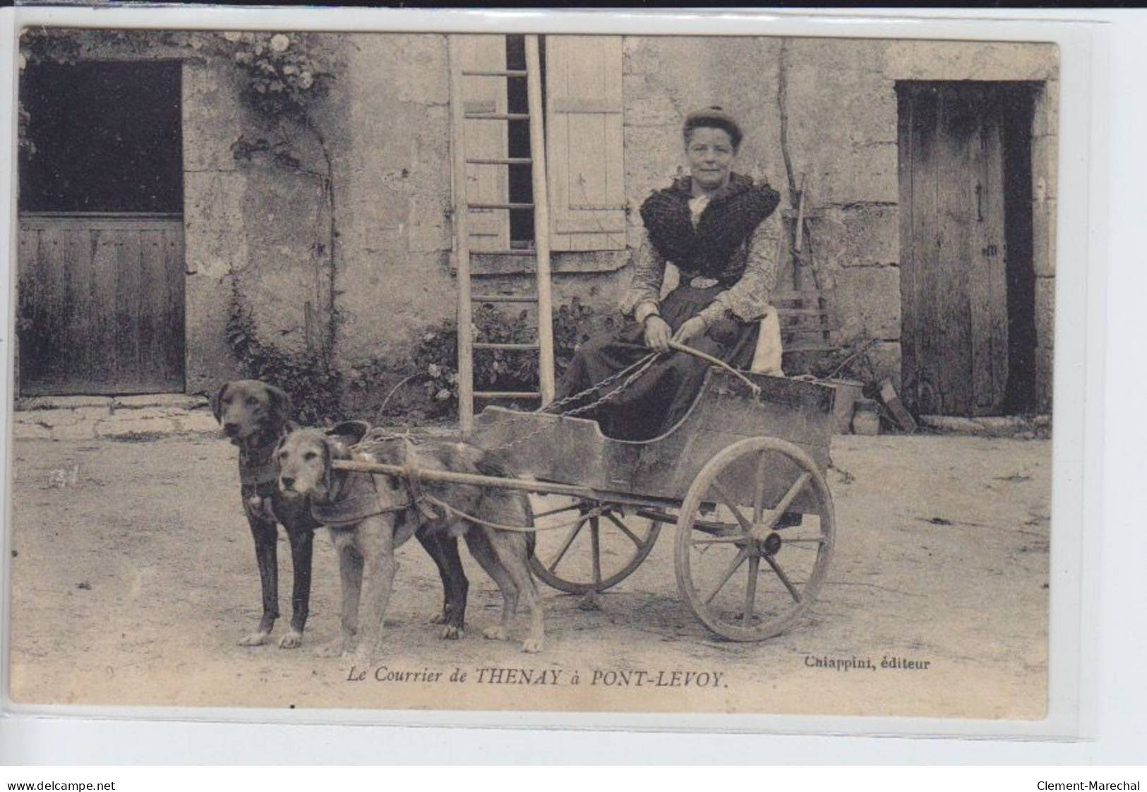 PONT-LEVOY: Le Courrier De Thenay à Pont)levoy, Voiture à Chien - Très Bon état - Andere & Zonder Classificatie