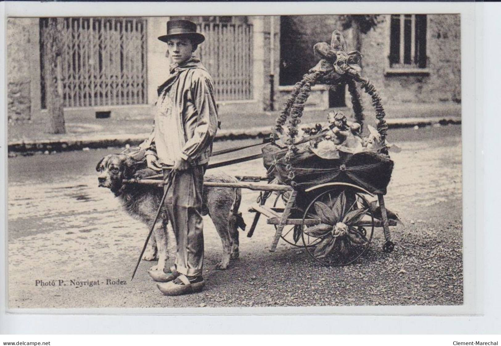 AVEYRON: Jeune Homme, Voiture à Chiens - Très Bon état - Altri & Non Classificati