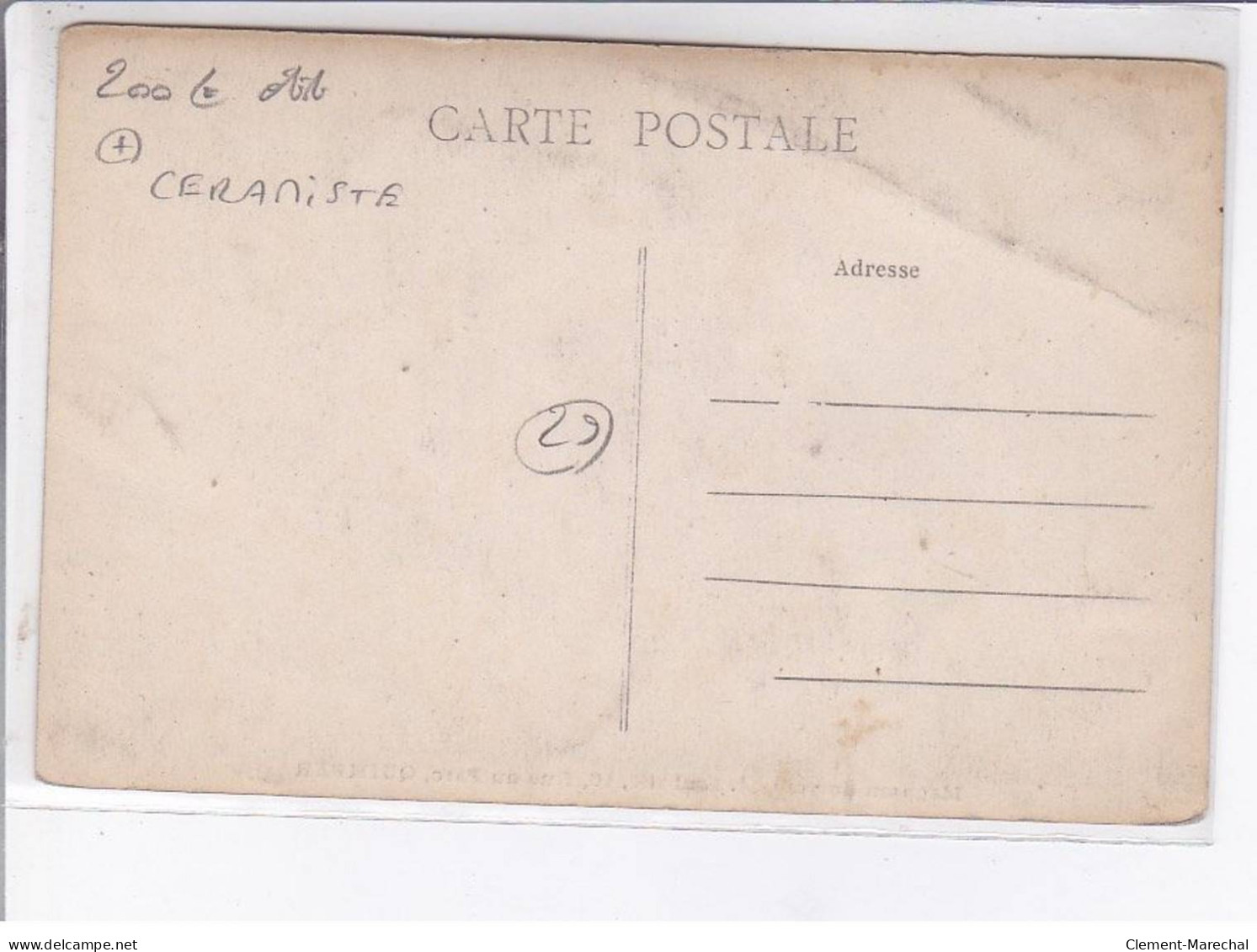 QUIMPER: Magasin De Vente J. Loubatié 16 Rue Du Parc, P. Fouillen Bois Et Cuire Pyrogravés, Céramiste - état - Audierne