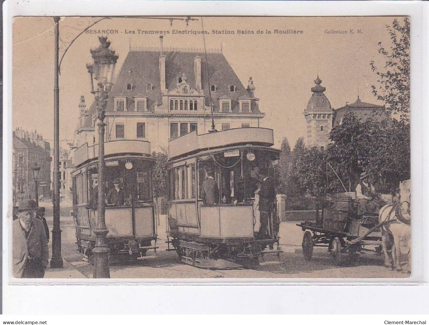 BESANCON: Les Tramways Electriques, Station Bains De La Mouillère - état - Besancon