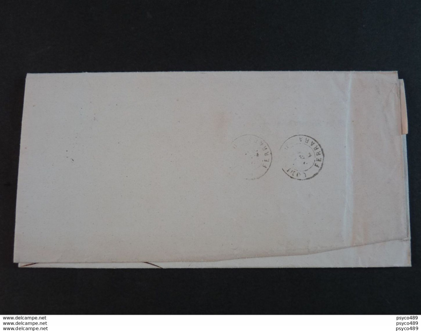 1578 ITALIA Regno-1865- "L 15 Cifra Londra" C. 2 FERRARA>CODIGORO (descrizione) - Poststempel