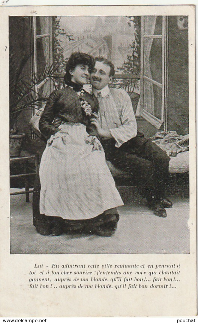 HO Nw (8) " L' AMOUR DANS LA MANSARDE " - LOT DE 6 CPA - COUPLE AMOUREUX - 12 SCANS - Koppels